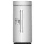 20.8 Cu. Ft. 36" Built-In Side-by-Side Refrigerator features Exterior Water and Ice Dispenser with Measured Fill - (KBSD736SPS)