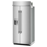 20.8 Cu. Ft. 36" Built-In Side-by-Side Refrigerator features Exterior Water and Ice Dispenser with Measured Fill - (KBSD736SPS)
