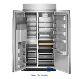 25.1 Cu. Ft. 42" Built-In Side-by-Side Refrigerator features Exterior Water and Ice Dispenser with Measured Fill - (KBSD742SPS)