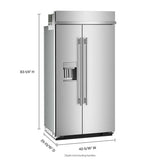 25.1 Cu. Ft. 42" Built-In Side-by-Side Refrigerator features Exterior Water and Ice Dispenser with Measured Fill - (KBSD742SPS)