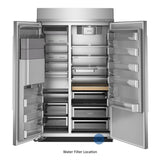 29.4 Cu. Ft. 48" Built-In Side-by-Side Refrigerator features Exterior Water and Ice Dispenser with Measured Fill - (KBSD748SPS)