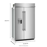 29.4 Cu. Ft. 48" Built-In Side-by-Side Refrigerator features Exterior Water and Ice Dispenser with Measured Fill - (KBSD748SPS)