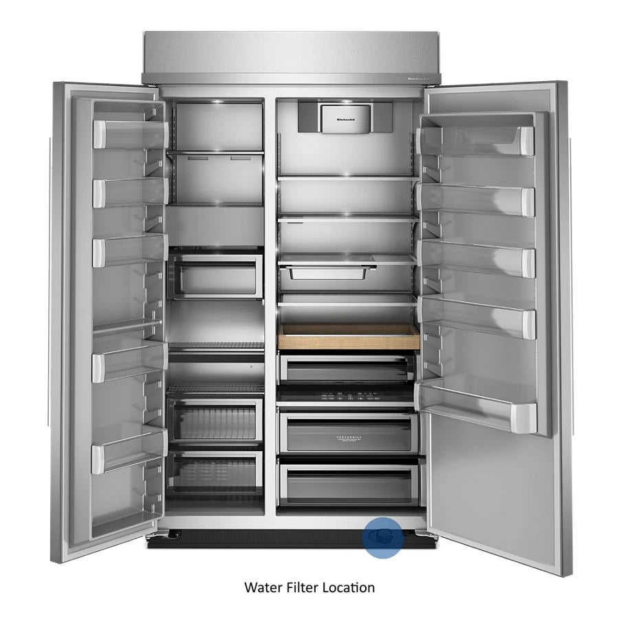 48" Built-In Side-by-Side Refrigerator with Platinum Interior - (KBSN748SPS)