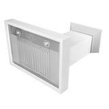 ZLINE 30 in. Wooden Wall Mount Range Hood in Smooth Bright White Finish (KBWW-30) - (KBWW30) -