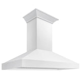 ZLINE 48 in. Wooden Wall Mount Range Hood in Smooth Bright White Finish (KBWW-48) - (KBWW48) -