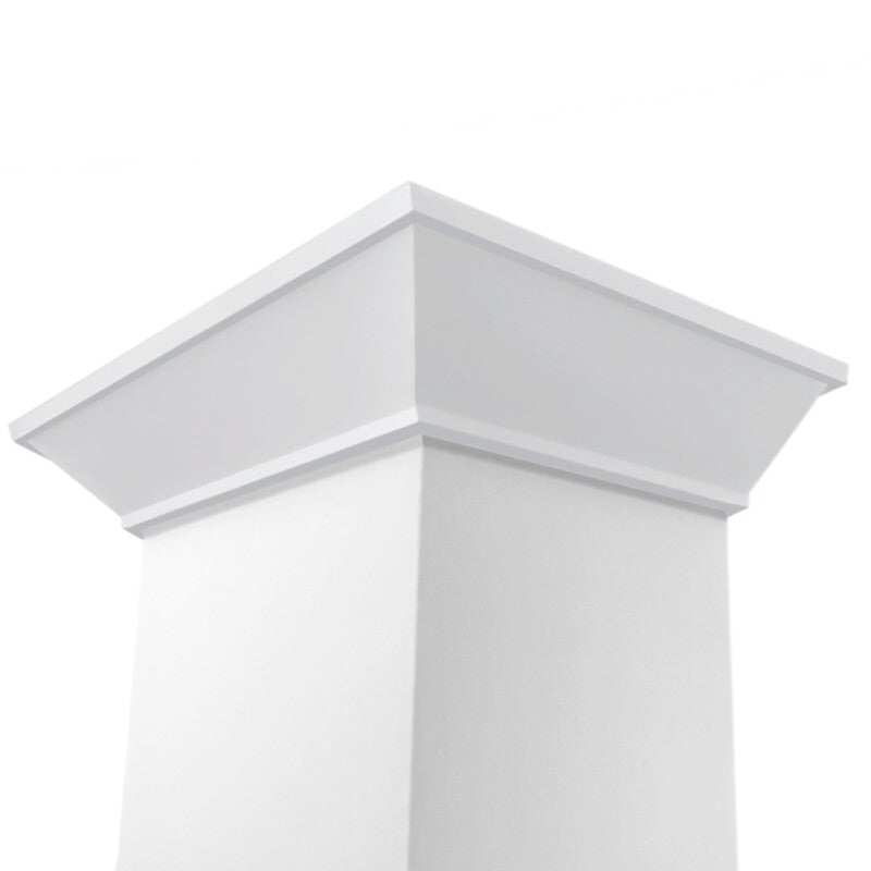 ZLINE 48 in. Wooden Wall Mount Range Hood in Smooth Bright White Finish (KBWW-48) - (KBWW48) -