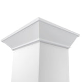 ZLINE 48 in. Wooden Wall Mount Range Hood in Smooth Bright White Finish (KBWW-48) - (KBWW48) -