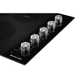 30" Electric Cooktop with 5 Elements and Knob Controls - (KCES550HBL) - KITCHENAID
