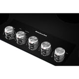 36" Electric Cooktop with 5 Elements and Knob Controls - (KCES556HBL) - KITCHENAID