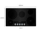 36" Electric Cooktop with 5 Elements and Knob Controls - (KCES556HSS) - KITCHENAID