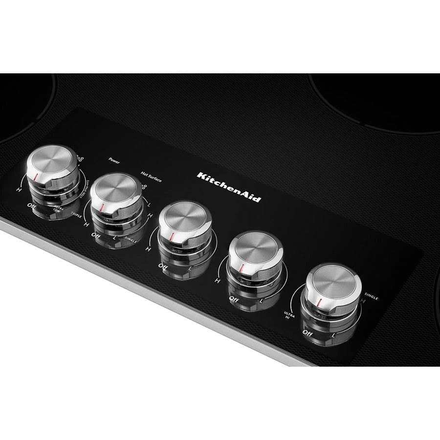 36" Electric Cooktop with 5 Elements and Knob Controls - (KCES556HSS) - KITCHENAID