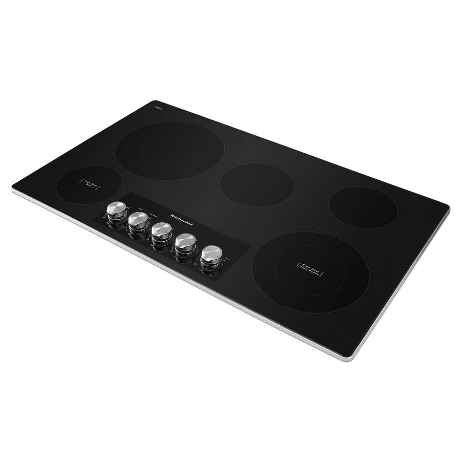 36" Electric Cooktop with 5 Elements and Knob Controls - (KCES556HSS) - KITCHENAID