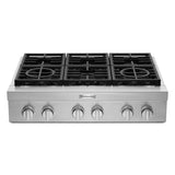 KitchenAid(R) 36'' 6-Burner Commercial-Style Gas Rangetop - (KCGC506JSS) - KITCHENAID