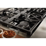 KitchenAid(R) 48'' 6-Burner Commercial-Style Gas Rangetop with Griddle - (KCGC558JSS) - KITCHENAID