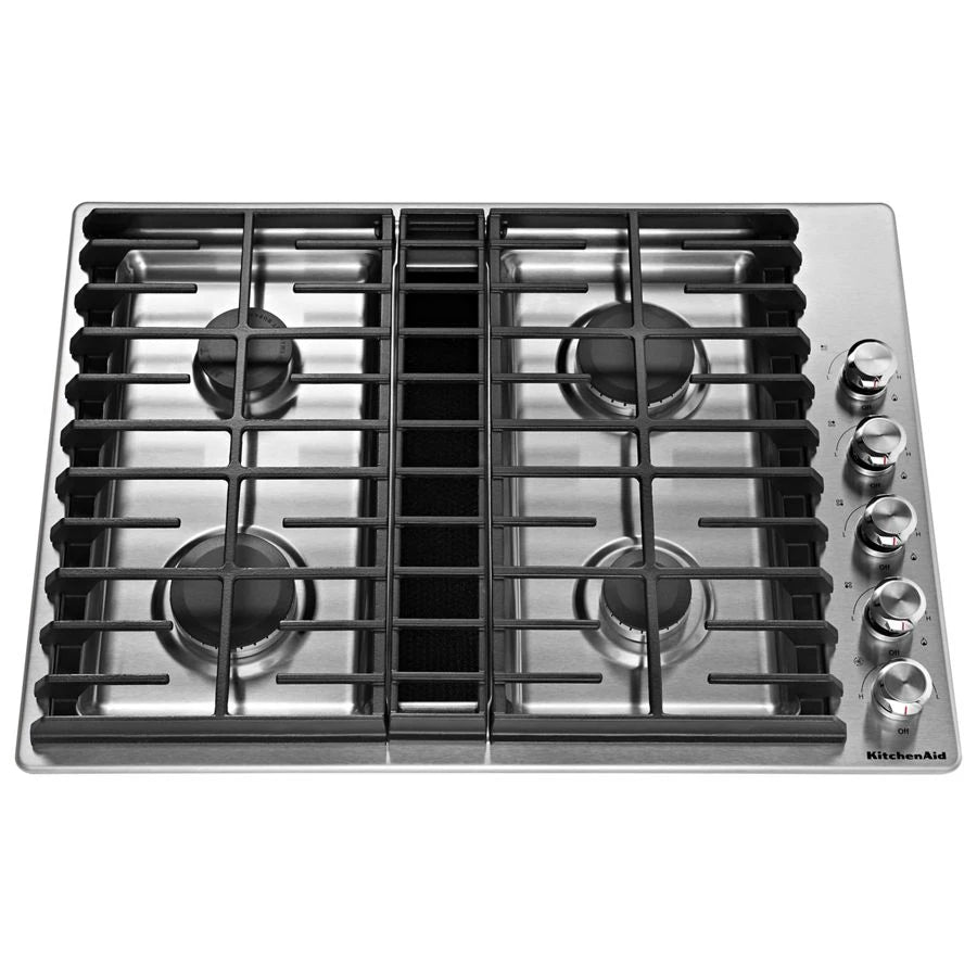 30" 4 Burner Gas Downdraft Cooktop - (KCGD500GSS) - KITCHENAID