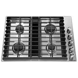 30" 4 Burner Gas Downdraft Cooktop - (KCGD500GSS) - KITCHENAID