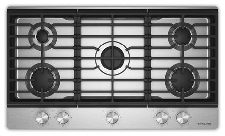 KitchenAid KCGK336SSS 36 in. gas cooktop, stainless steel