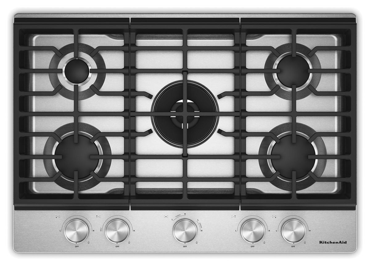 KitchenAid KCGK530SSS 30 in. gas cooktop, stainless steel