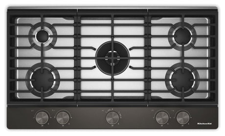 KitchenAid KCGK736SBE 36 in. gas cooktop, black ore
