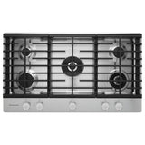 36" 5-Burner Gas Cooktop with Griddle - (KCGS956ESS) - KITCHENAID