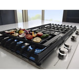 36" 5-Burner Gas Cooktop with Griddle - (KCGS956ESS) - KITCHENAID