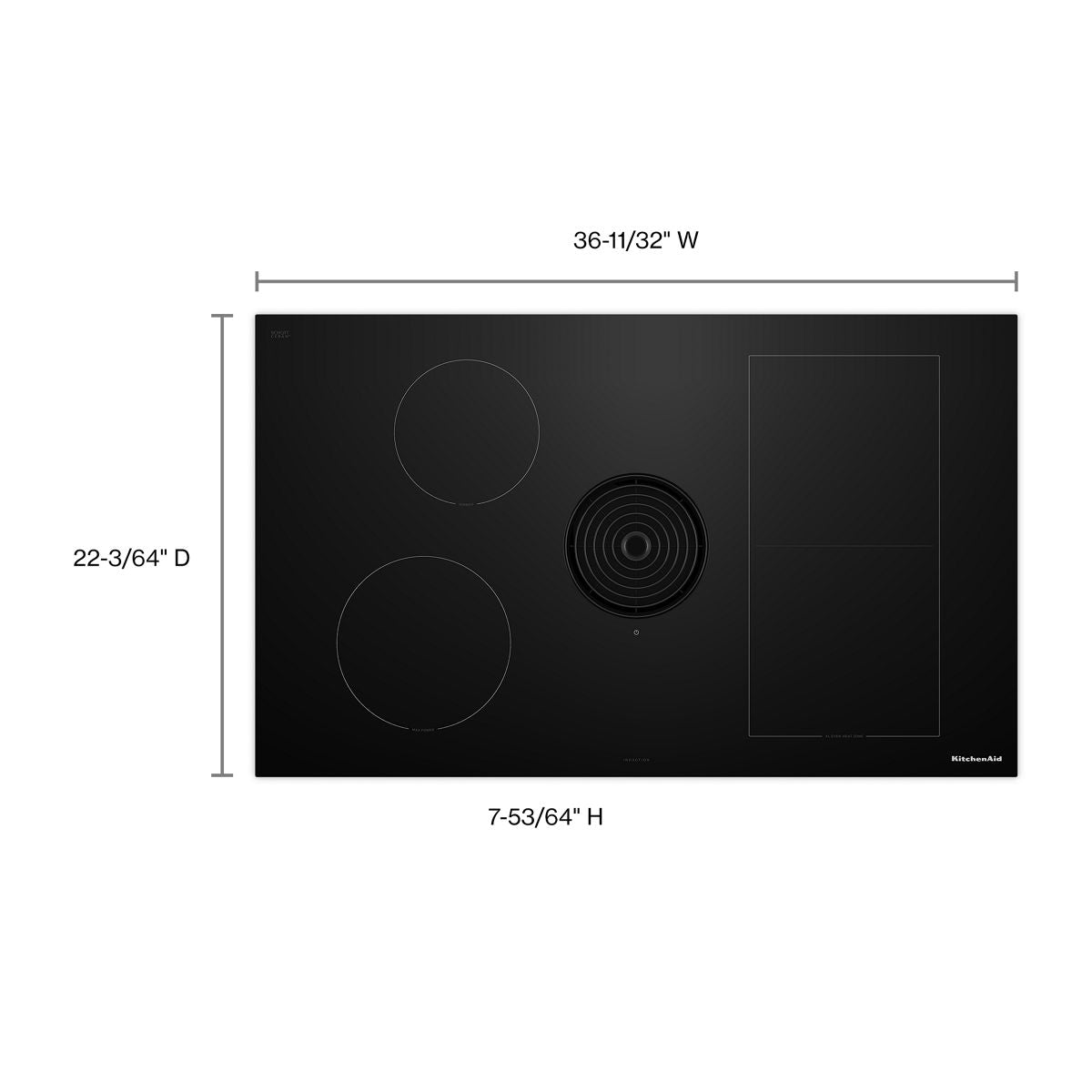 KitchenAid KCID936SBL — dimensions