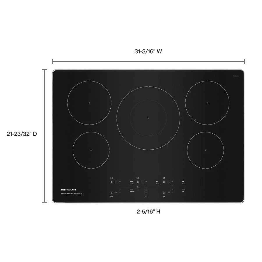 30-Inch 5-Element Sensor Induction Cooktop - (KCIG550JSS) - KITCHENAID