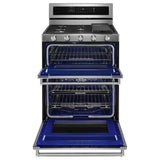 30-Inch 5 Burner Dual Fuel Double Oven Convection Range - (KFDD500ESS) - KITCHENAID
