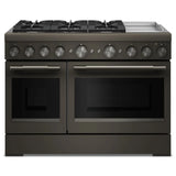 48-Inch 6 Burner Commercial-Style Dual Fuel Range with Griddle - (KFDD948SBE)