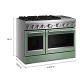 48-Inch 6 Burner Commercial-Style Dual Fuel Range with Griddle - (KFDD948SDC)