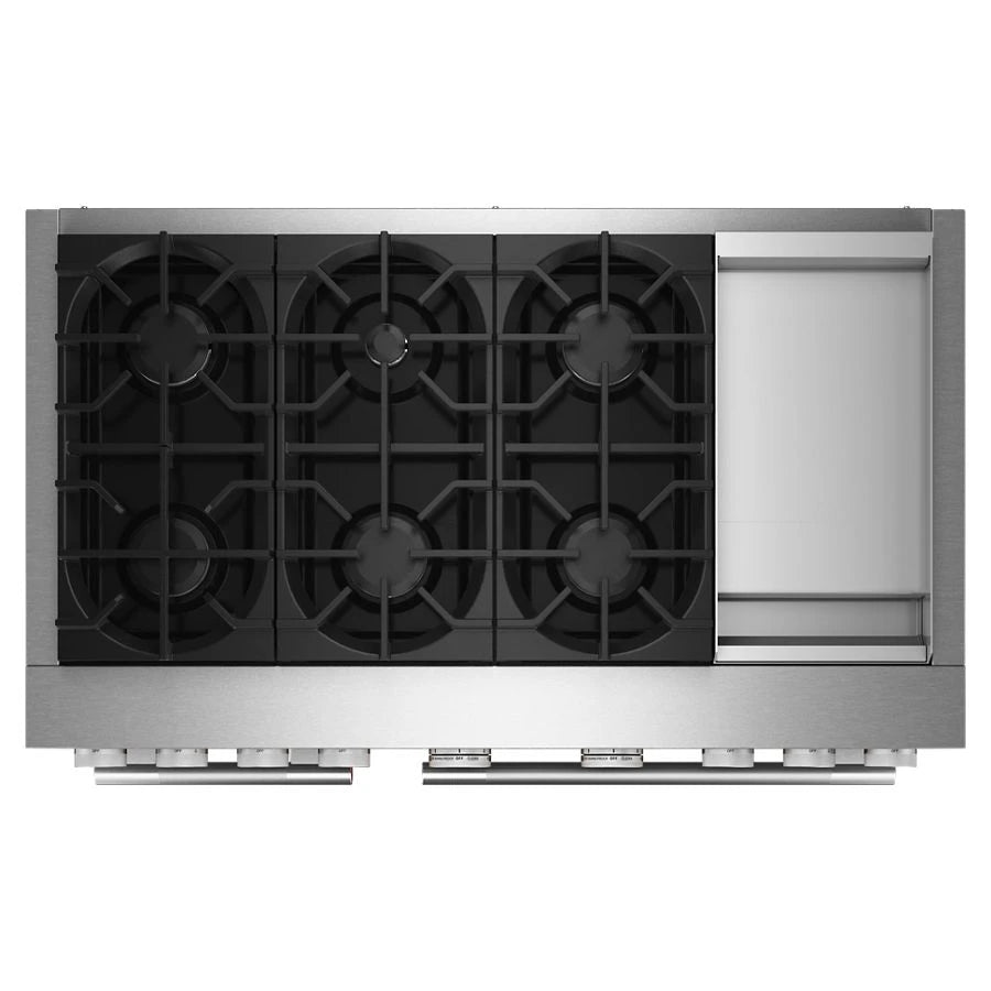 48-Inch 6 Burner Commercial-Style Dual Fuel Range with Griddle - (KFDD948SSC)