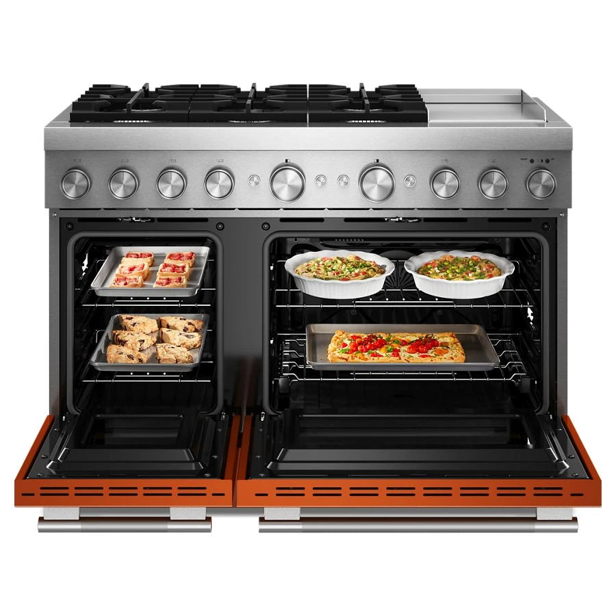 48-Inch 6 Burner Commercial-Style Dual Fuel Range with Griddle - (KFDD948SSC)