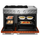 48-Inch 6 Burner Commercial-Style Dual Fuel Range with Griddle - (KFDD948SSC)