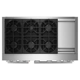 48-Inch 6 Burner Commercial-Style Dual Fuel Range with Griddle - (KFDD948SSS)
