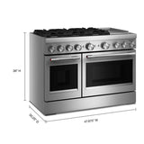 48-Inch 6 Burner Commercial-Style Dual Fuel Range with Griddle - (KFDD948SSS)
