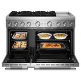 48-Inch 6 Burner Commercial-Style Dual Fuel Range with Griddle - (KFDD948SSS)