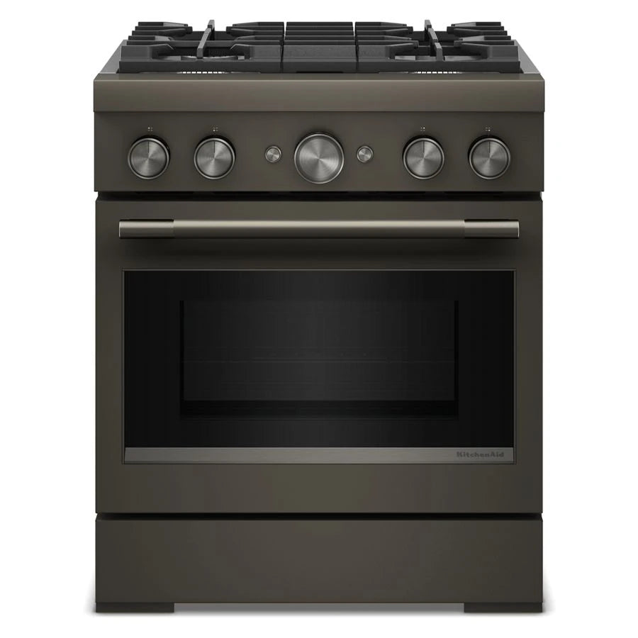 30-Inch 4 Burner Commercial-Style Dual Fuel Range with No Preheat Air Fry Mode - (KFDS930SBE)