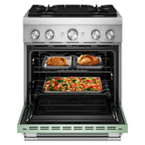 30-Inch 4 Burner Commercial-Style Dual Fuel Range with No Preheat Air Fry Mode - (KFDS930SDC)