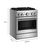 30-Inch 4 Burner Commercial-Style Dual Fuel Range with No Preheat Air Fry Mode - (KFDS930SSS)