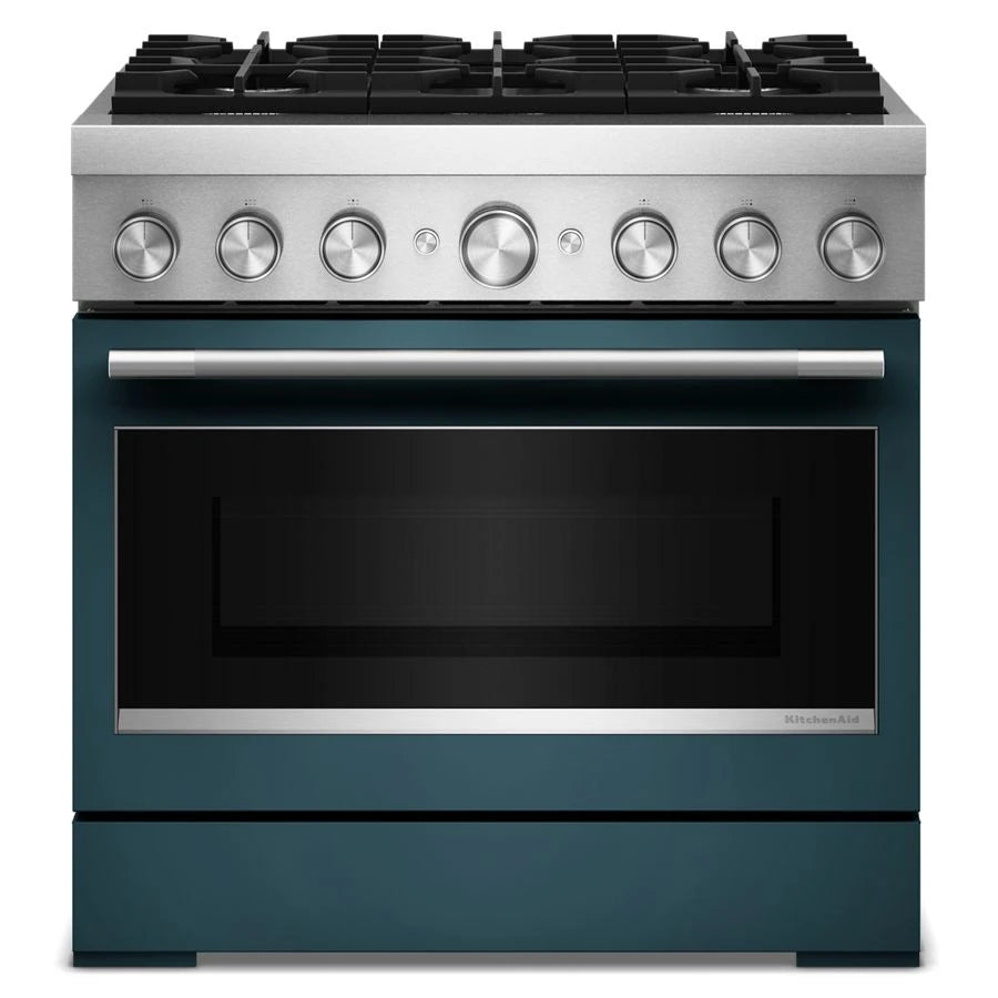 36-Inch 6 Burner Commercial-Style Dual Fuel Range with No Preheat Air Fry Mode - (KFDS936SAG)