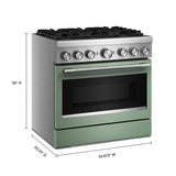 36-Inch 6 Burner Commercial-Style Dual Fuel Range with No Preheat Air Fry Mode - (KFDS936SDC)