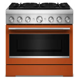 36-Inch 6 Burner Commercial-Style Dual Fuel Range with No Preheat Air Fry Mode - (KFDS936SSC)