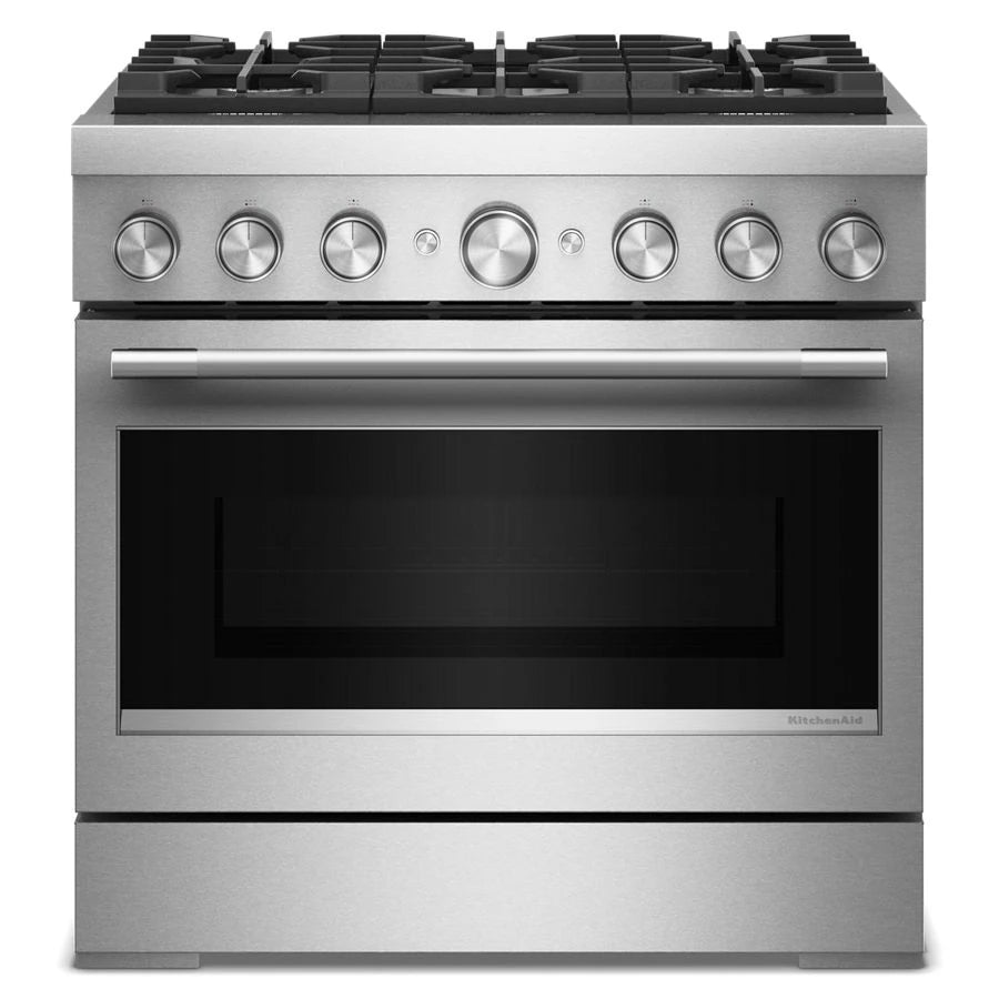 36-Inch 6 Burner Commercial-Style Dual Fuel Range with No Preheat Air Fry Mode - (KFDS936SSS)