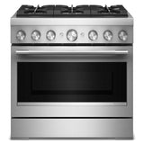 36-Inch 6 Burner Commercial-Style Dual Fuel Range with No Preheat Air Fry Mode - (KFDS936SSS)