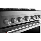 36-Inch 6 Burner Commercial-Style Dual Fuel Range with No Preheat Air Fry Mode - (KFDS936SSS)