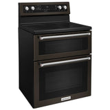 30-Inch 5 Burner Electric Double Oven Convection Range - (KFED500EBS) - KITCHENAID