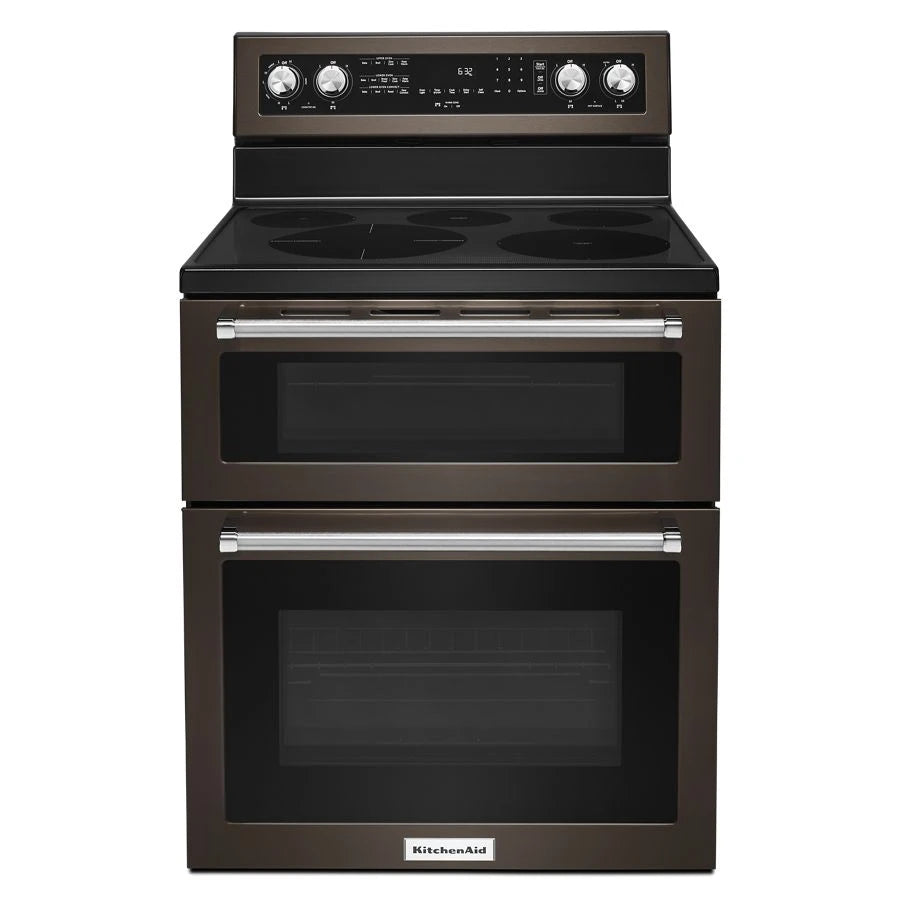 30-Inch 5 Burner Electric Double Oven Convection Range - (KFED500EBS) - KITCHENAID