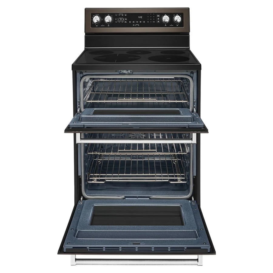 30-Inch 5 Burner Electric Double Oven Convection Range - (KFED500EBS) - KITCHENAID