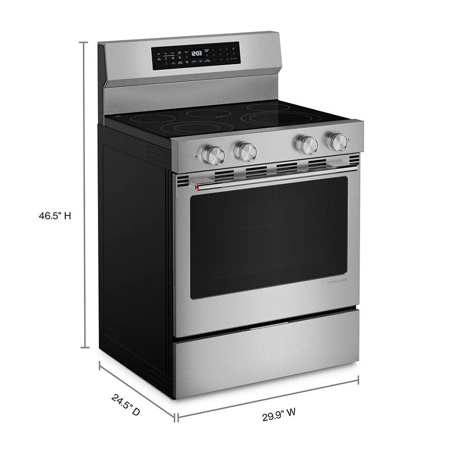 30" Smooth Surface Freestanding Electric Range with Convection Oven - (KFES530SPS)