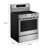 30" Smooth Surface Freestanding Electric Range with Convection Oven - (KFES530SPS)